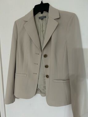 Anne Klein Women's Beige Tailored Blazer Jacket